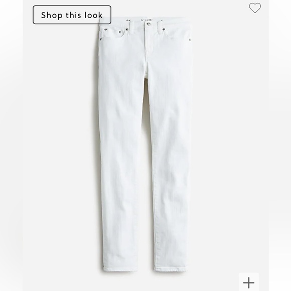 J. Crew 8” Toothpick Jean in White Wash - Picture 4 of 4